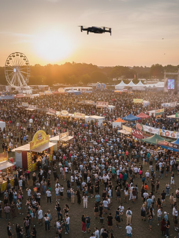 etkinlik pazarlamasinda drone kullanimi kalabalik ortamlarda etkili cekim ipuclari